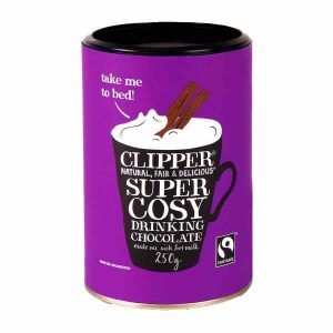 Chocolate para Beber Super Cosy Fairtrade Clipper 250 g - Delicie-se com este chocolate eticamente produzido. Aconchegante e indulgente. Compre online!