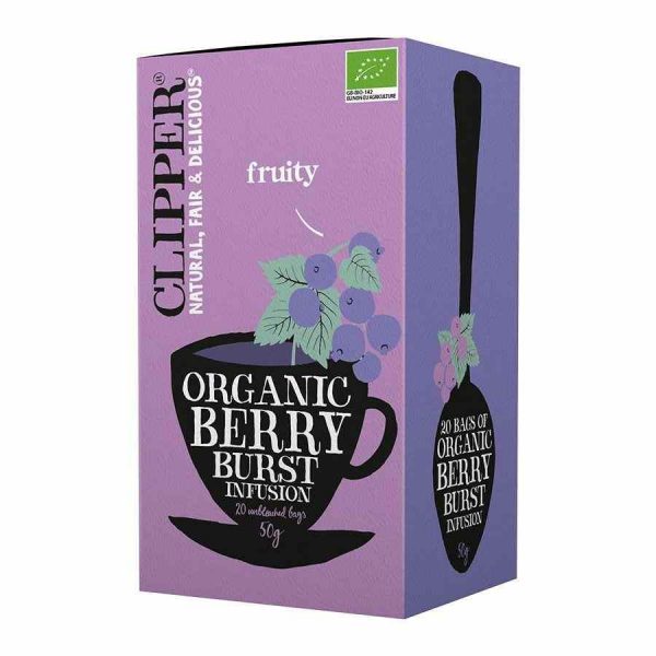 Infusão de frutas orgânicas Clipper - Delicioso chá de frutas frescas, 100% natural e orgânico. Aproveite o sabor puro da natureza!