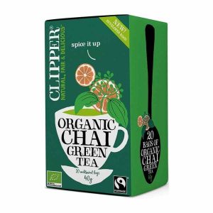 Chá Verde Chai Orgânico Clipper - 20 Sacos de alta qualidade para um momento calmante e revigorante. Experimente já!