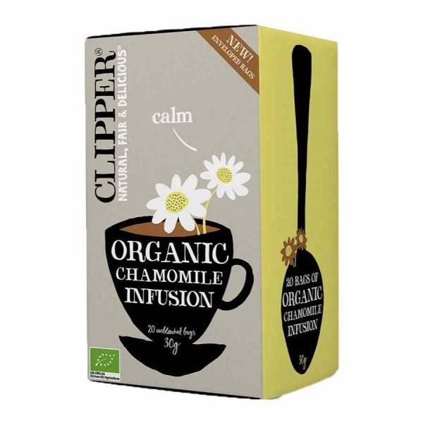 Infusão de camomila orgânica Clipper - Delicada e reconfortante, ideal para relaxar a qualquer hora. Compre a sua infusão de camomila orgânica online!
