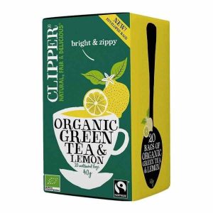 Chá Verde e Limão Orgânico Clipper - Delicioso blend biológico para revigorar os sentidos. Desfrute desta infusão refrescante!