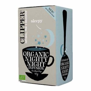 Chá Orgânico Clipper Nighty Night Infusão - 20 Saquinhos, 100% natural e relaxante para uma noite tranquila. Compre online!