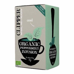 Infusão de hortelã-pimenta orgânica Clipper - Deliciosa e revigorante mistura de ervas orgânicas. Aproveite o aroma fresco e sabor puro!