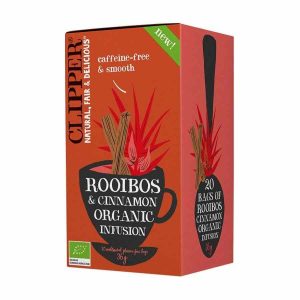 Chá Clipper Orgânico Rooibos e Infusão de Canela, 20 Saquinhos de Chá - Delicioso e Aromático Chá Orgânico para Desfrutar. Compre Agora!