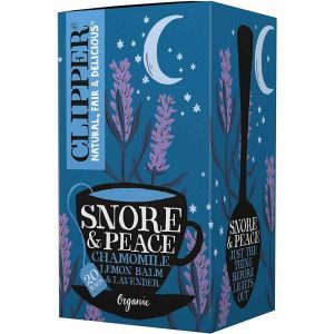 Chá Clipper Orgânico Snore & Peace Infusão 20 saquetas - Relaxa e acalma para um sono tranquilo e reparador. Compre online!
