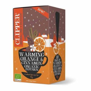 Chá Clipper Orgânico Aquecedor de Laranja e Canela, 20 Saquetas - Mistura aromática para uma infusão perfeita, certificada orgânica. Compre online!