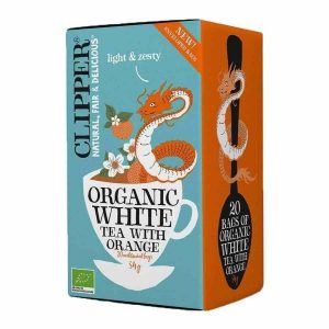 Chá Branco Orgânico com Laranja Clipper - 20 sacos de qualidade premium para momentos de puro prazer. Experimente já!