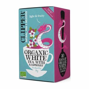 Chá Branco Orgânico Clipper com Framboesa - 20 Sacos, Delicie-se com este Chá Branco de Qualidade Superior e Sabores Frutados! Ideal para Comprar Online.