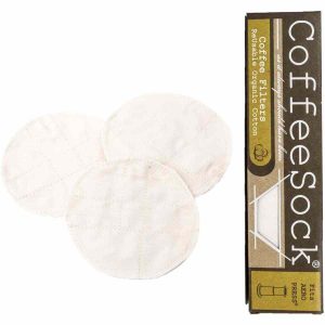 Filtros de café AeroPress® em disco CoffeeSock, 3 unidades - filtro reutilizável premium para café fresco e aromático.