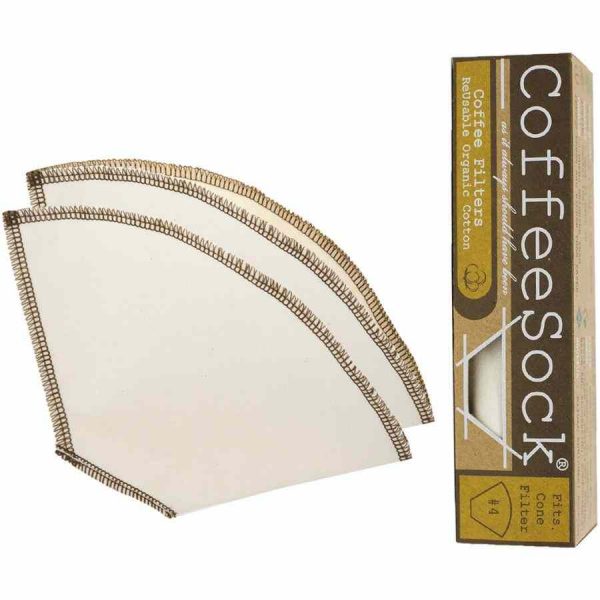 Compre agora os Filtros de Café em Cone CoffeeSock Drip #4 de alta qualidade, 2 peças. Desfrute do melhor café em casa!