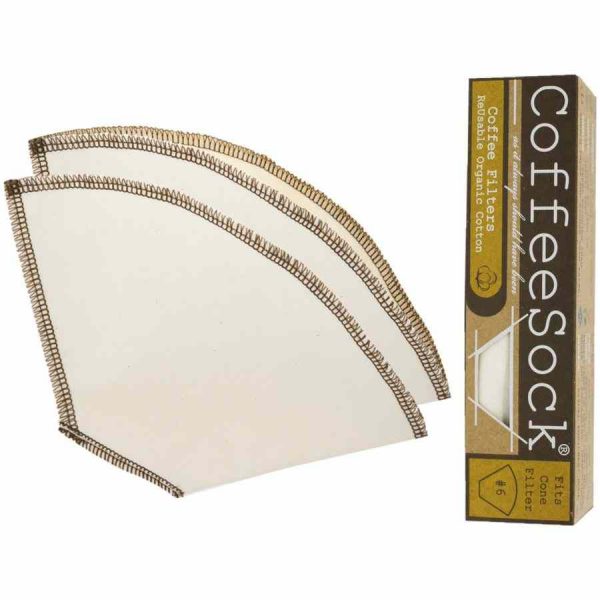 Filtro de café em cone CoffeeSock Drip #6, conjunto de 2 unidades - Alternativa sustentável e durável para filtrar o seu café. Compre online agora!