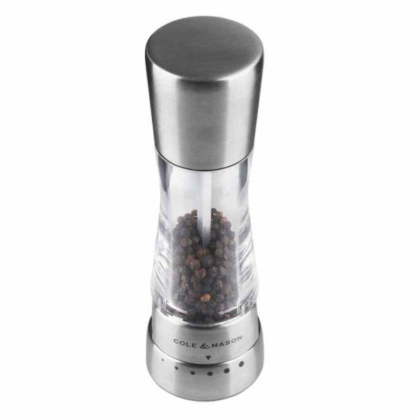 Moedor de pimenta gourmet de precisão Cole & Mason 190 mm - Excelente qualidade e design elegante para temperar suas refeições com perfeição!