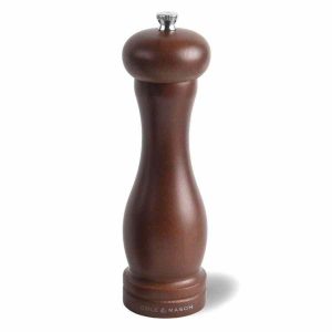 Moinho de sal de madeira escura Cole & Mason Precision Forest Capstan 200 mm - Trituração precisa e elegante para os seus temperos favoritos. Compre já! 🌿