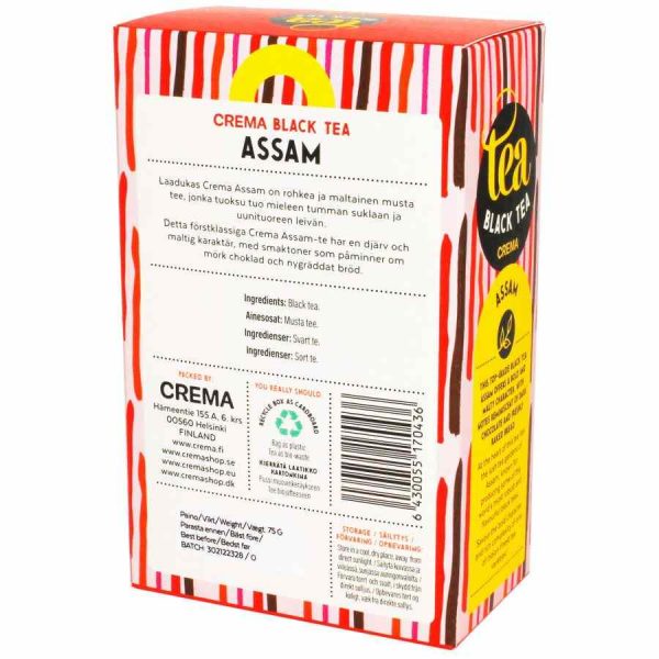 Delicioso chá preto Assam em creme, 75g - Mistura refinada para os amantes de chá. Aproveite o sabor numa embalagem prática.