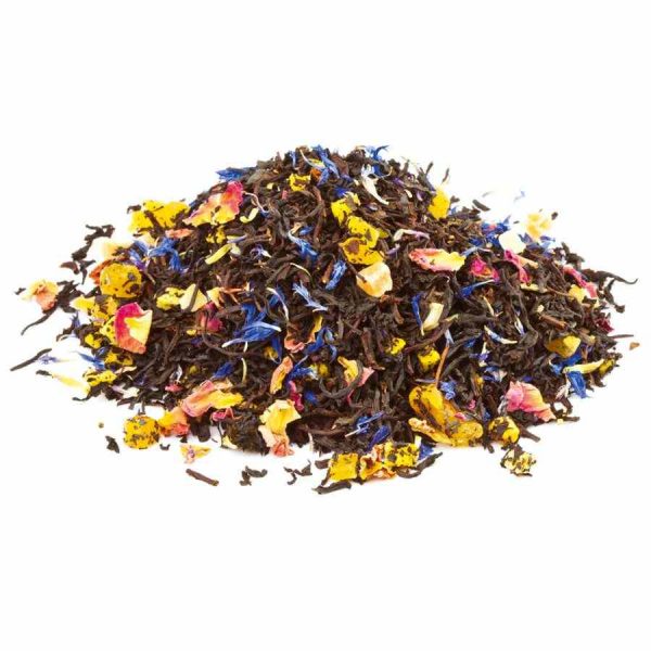 Deliciosa mistura de chá preto com sabores de pêssego, manga e mamão - 75g. Aprecie um momento de puro sabor e relaxamento. Compre online!