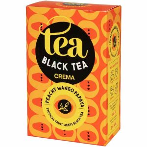 Pacote de Chá Preto com Delicioso Sabor a Pêssego, Manga e Mamão de 75g - Aromatize o seu Dia com esta Mistura Excepcional