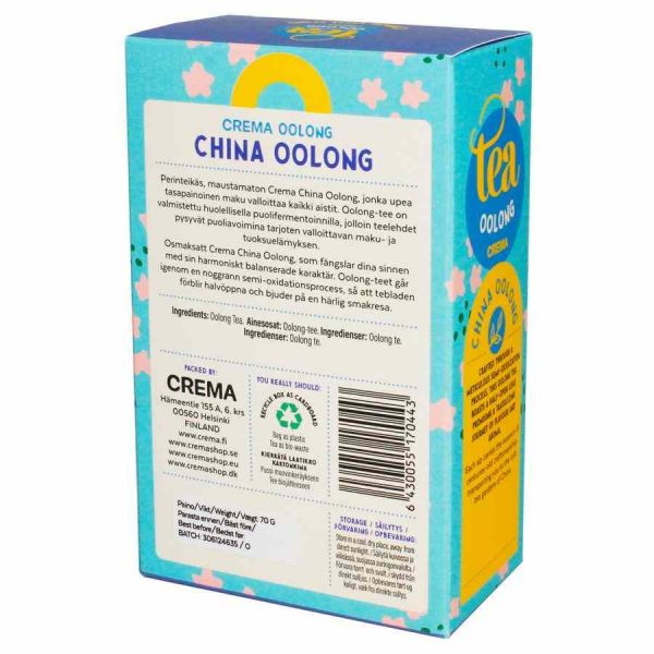 Chá Oolong Creme Oolong Chinês 70 g - Aromático chá Oolong de alta qualidade, disponível online para comprar. Desfrute da cremosidade deste chá chinês!