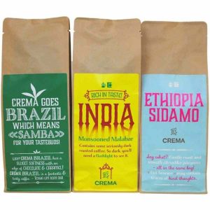 Pacote Degustação Crema Café Filtrado - 3 x 250 g, método ideal para apreciar diferentes sabores, experimente já!