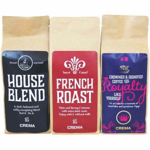Combo degustação premium Crema Filtro Café II - 3 x 250 g para apreciadores de café exigentes. Aproveite a variedade de sabores!