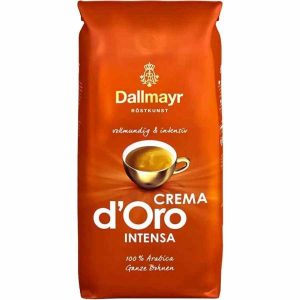 Café em grãos Dallmayr Intense Crema d'Oro 1 kg, sabor intenso e aroma irresistível para apreciadores exigentes. Compre online hoje!