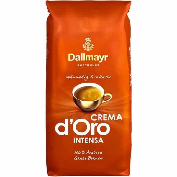 Café em grãos Dallmayr Intense Crema d'Oro 1 kg, sabor intenso e aroma irresistível para apreciadores exigentes. Compre online hoje!