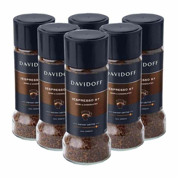 Café Instantâneo Davidoff Espresso 57 6 x 100 g - Desfrute do melhor café instantâneo, intenso e aromático. Compre online agora!