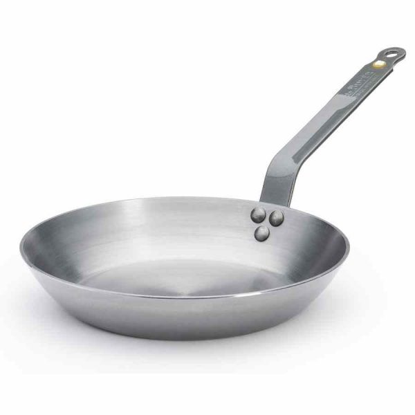 Frigideira de aço carbono de Buyer com revestimento mineral B, alta qualidade para cozinha profissional.