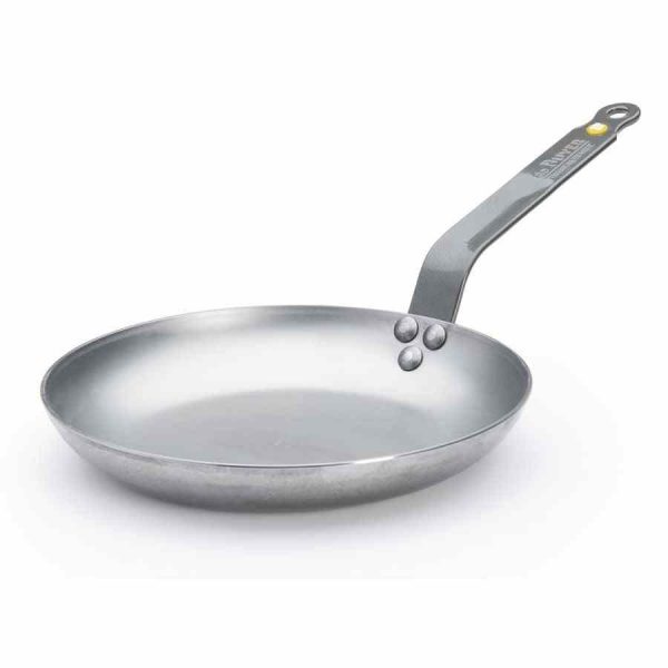 Forma de Omelete de Buyer Mineral B Element 24 cm em Aço Mineral, antiaderente natural, durável e de alta qualidade para cozinhar ovos perfeitos.