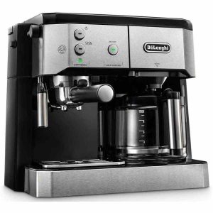 Máquina de café dupla DeLonghi BCO421.S Combi, ideal para café fresco e aromático em casa. Garanta já a sua!
