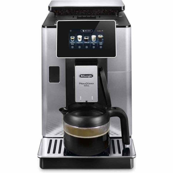 Estilo e conveniência com a máquina de café automática DeLonghi ECAM610.75.MB PrimaDonna Soul - desfrute do melhor café em casa!
