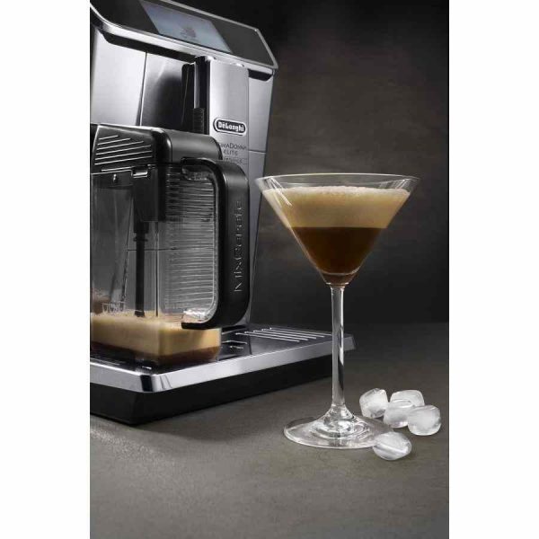 Máquina de café DeLonghi ECAM650.85.MS PrimaDonna Elite Experience, elegante e automatizada para o café perfeito em casa.