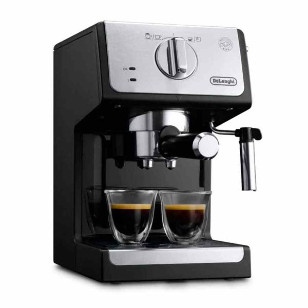 Cafeteira DeLonghi ECP33.21.BK, prata/preta - Prepare cafés expresso deliciosos em casa! Máquina de café expresso elegante e eficiente. Ideal para qualquer cozinha.