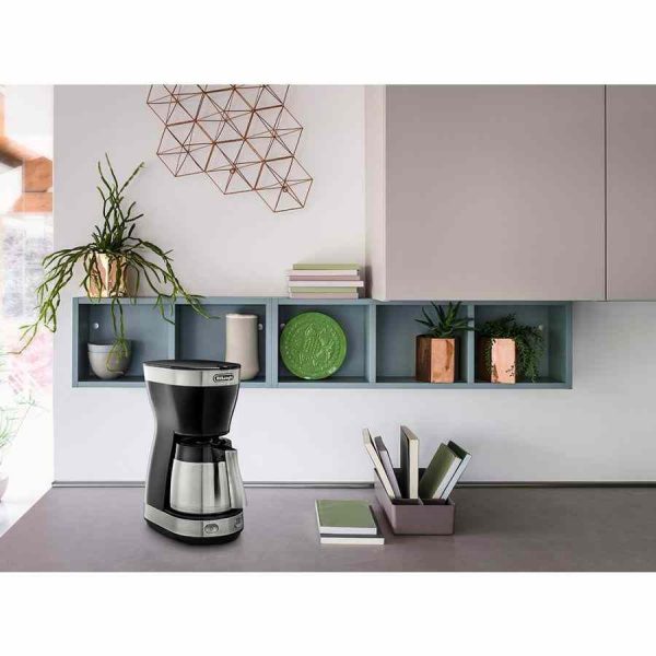 Cafeteira Delonghi ICM16710 com Jarro Térmico para 10 Xícaras - Café fresco e quente em casa, design elegante e funcional. Ideal para sua rotina diária.