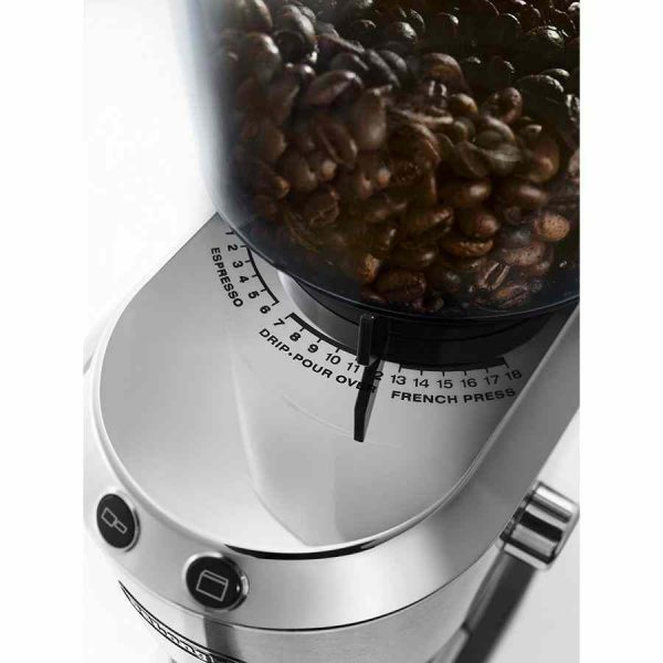 Moedor de café DeLonghi KG520.M Dedica - Desfrute do café perfeito em casa com este moedor de café premium. Moagem precisa e design elegante.