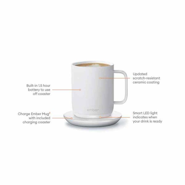Caneca de Café Aquecida Ember Mug² 295 ml - Mantenha o seu café quente por mais tempo com esta caneca premium. Ideal para os amantes de café!