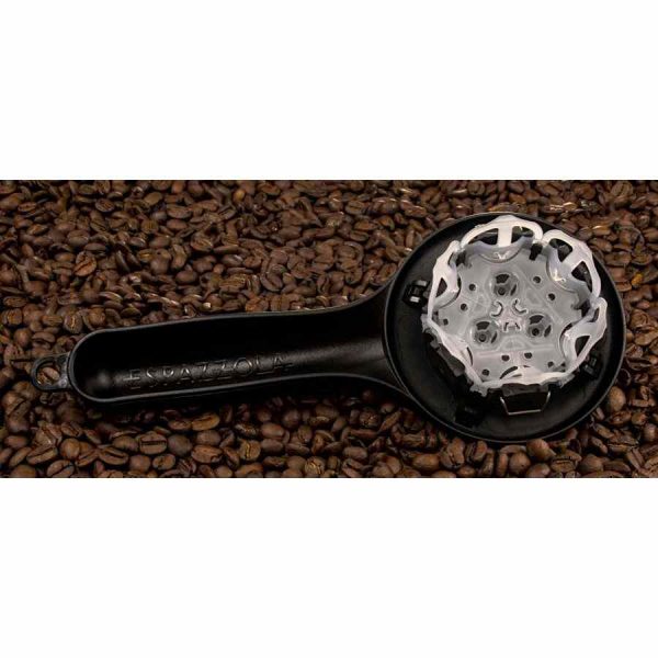 Espazzola 2+3-53 Ferramenta de limpeza de cabeça de grupo 53 mm, preta para café de qualidade premium. Mantenha sua máquina impecável!