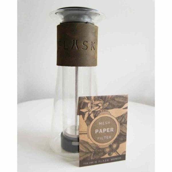 Filtros de papel ethoz® FLASK, embalagem com 20 unidades - praticidade e qualidade para o seu café diário.