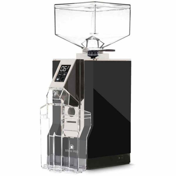 Moedor de café Eureka Mignon Brew Pro 16CR em preto, ideal para os amantes de café exigentes. A qualidade que você merece!
