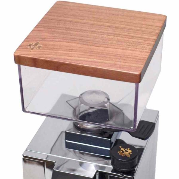 Tampa de funil de madeira Eureka Mignon para moedor de café - Acessório premium para melhorar sua experiência de moagem de café.