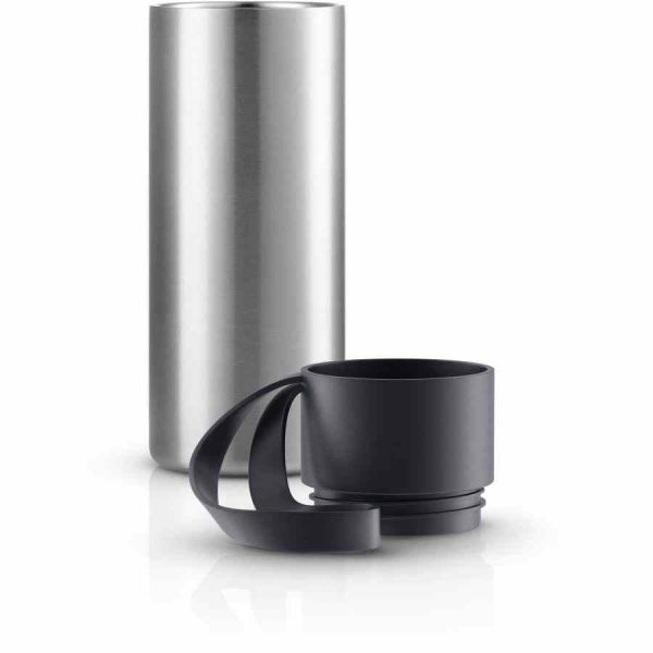 Caneca térmica preta Eva Solo To Go - mantém a tua bebida quente por mais tempo. Perfeita para viagens e derramamento zero. Qualidade premium.