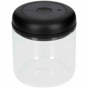 Fellow Atmos Vacuum Canister para café em grãos: Mantenha o aroma fresco e intenso! Recipiente de vidro premium para cafés especiais. Compre agora!