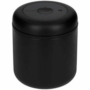 Recipient Fellow Atmos Vacuum Canister para armazenar grãos de café, aço preto fosco - conserva o sabor fresco do café por mais tempo. Perfeito para coffee lovers exigentes.