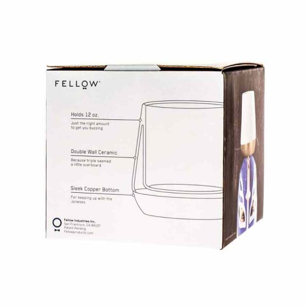 Caneca de cerâmica Fellow Joey 350 ml (12 oz), design de parede dupla para bebidas quentes e frias. Acabamento premium para café e chá.