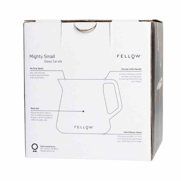 Jarra de vidro pequena Fellow Mighty 500 ml para bebidas quentes e frias. Design elegante e durável para a sua casa. Aproveite já!