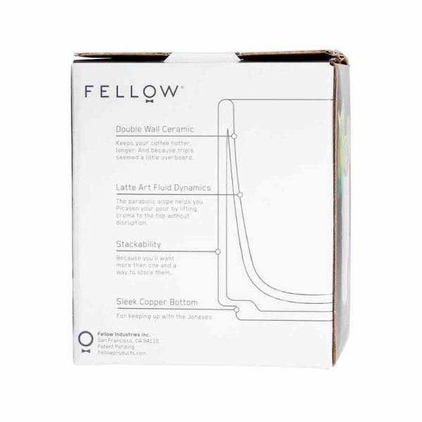 Copo Fellow Monty Milk Art 130 ml (4,5 onças) - Desfrute de café com estilo. Compre já este copo de alta qualidade para as suas bebidas favoritas!