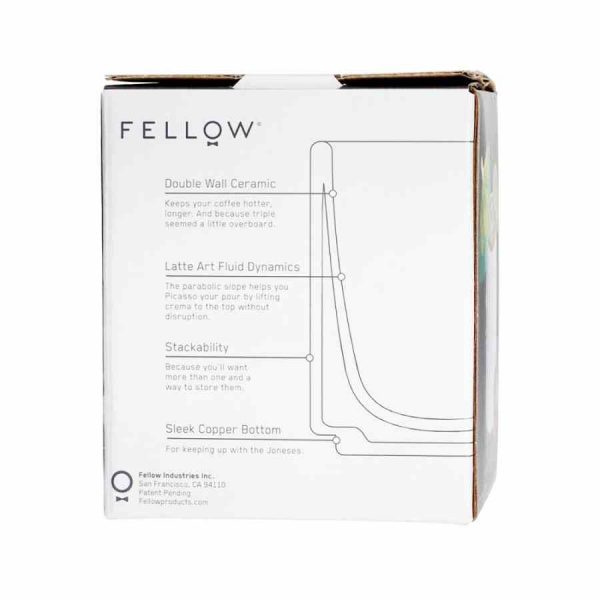 Caneca Fellow Monty Milk Art 130 ml (4,5 oz) - Design elegante para baristas criativos. Ideal para latte art. Compre online!