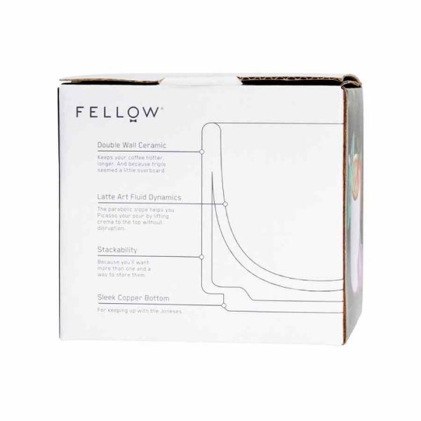 Copo Fellow Monty Milk Art 192 ml de alta qualidade para apreciar o seu café com estilo. Ideal para amantes de latte art.