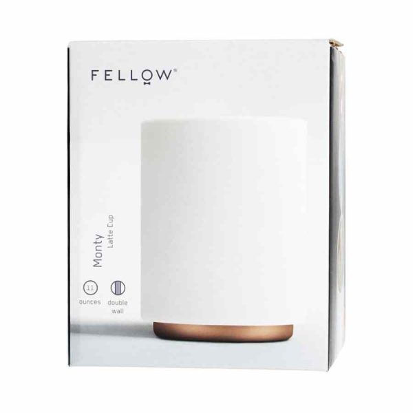 Copo Fellow Monty Milk Art 325 ml (11 onças) - Admire a arte do leite neste copo de qualidade premium. Perfeito para desfrutar das suas bebidas favoritas.