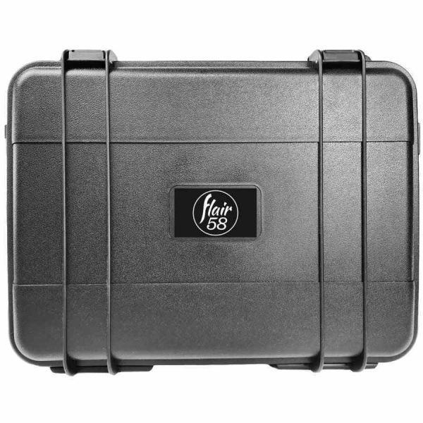 Mala de viagem rígida Flair 58 em preto brilhante para viagens luxuosas e elegantes. Com design premium e resistente.