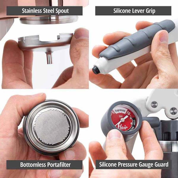 Máquina de café expresso manual Flair Pro 2 preta para melhorar a sua rotina matinal. Desfrute de café fresco e rico em casa. Compre online!
